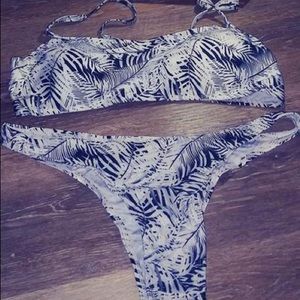 Black and white printed bikini